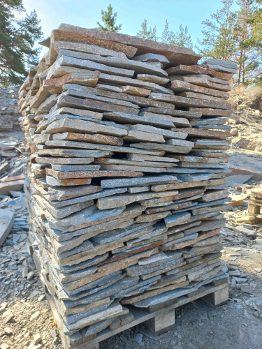 Плитняк златолит серебристый для цоколя, отмостки купить в Республике Северная Осетия