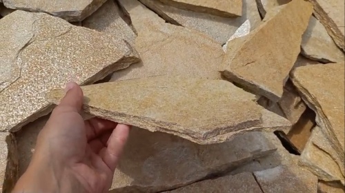 Плитняк златолит жёлтый для фасада 1,5-3 см купить в Республике Северная Осетия